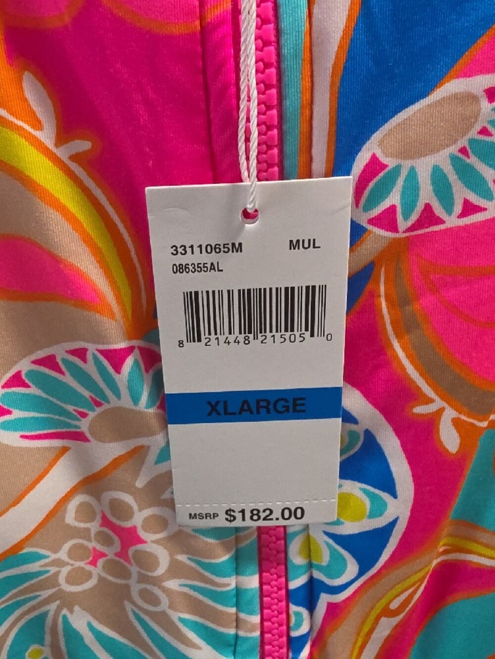 Trina Turk Pink Multicolor Floral Paisley Rash Guard One-Piece - Picture 8 of 8